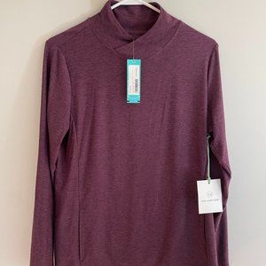 We Wander Crossover Mock Neck Top